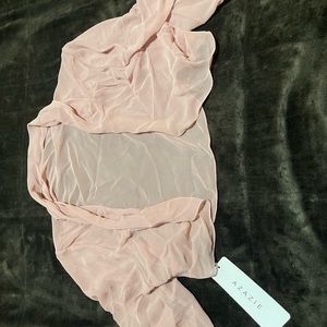 Azazie Dusty Rose sheer cardigan size 18